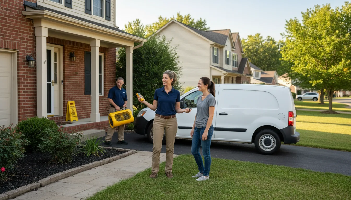 Residential water damage restoration in Lasara, TX